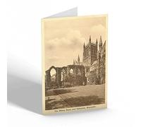 NOTELET - Vintage Worcestershire - The Abbey Ruins and Cathedral Worcester