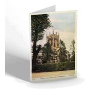 NOTELET - Vintage Yorkshire - Church from South West, Cottingham (b)