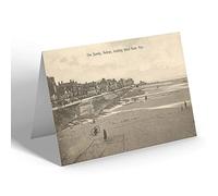 NOTELET - Vintage Yorkshire - The Sands, Redcar, Looking West from Pier