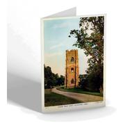 NOTELET - Vintage Yorkshire - Tower from West, Fountains Abbey (b)