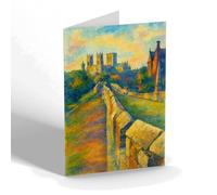 NOTELET - Walls Looking to the Minster, York - Vintage Art Style