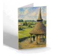 NOTELET - War Memorial & Playing Fields, Crediton - Vintage Art Style