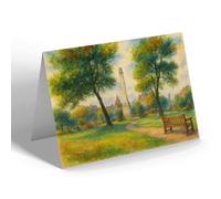 NOTELET - War Memorial Square Gardens West Hartlepool - Vintage Art Style
