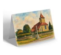 NOTELET - War Memorial St Bartholomew's Church Rogate - Vintage Art Style
