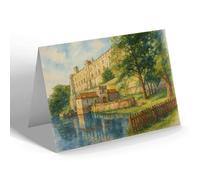 NOTELET - Warwick Castle from the River - Vintage Art Style