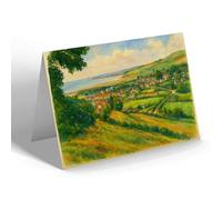 NOTELET - Watchet from Cleeve Hill - Vintage Art Style