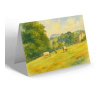 NOTELET - Wenning Bridge & Ingleboro', High Bentham - Vintage Art Style