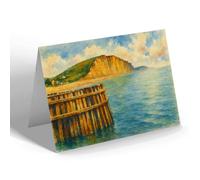 NOTELET - West Bay Cliffs Looking East Nr Bridport - Vintage Art Style