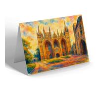 NOTELET - West Front, Cathedral, Peterborough - Vintage Art Style