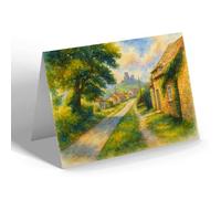NOTELET - West Street, Corfe Castle (a) - Vintage Art Style
