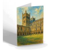 NOTELET - Western Towers, Durham Cathedral - Vintage Art Style