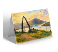 NOTELET - Whale Bones & West Loch, Tarbert, Harris - Vintage Art Style