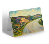 NOTELET - Whitby Road, Robin Hood's Bay - Vintage Art Style