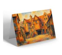 NOTELET - White Horse Close, Edinburgh - Vintage Art Style