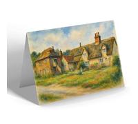 NOTELET - White Horse Farm, Morton on the Hill - Vintage Art Style