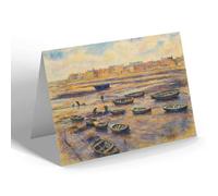 NOTELET - Windmill Street from the Harbour, Saltcoats - Vintage Art Style