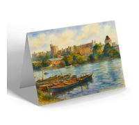 NOTELET - Windsor. The Castle from the River (a) - Vintage Art Style
