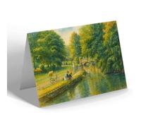 NOTELET - Wood Brook in Queen's Park Loughborough - Vintage Art Style