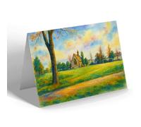 NOTELET - Wood Green & Holy Trinity Church, Witney - Vintage Art Style