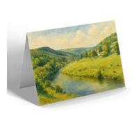 NOTELET - Wye Valley bet Brockweir & Llandogo - Vintage Art Style