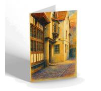 NOTELET - Ye Olde King's Head Hotel, Aylesbury - Vintage Art Style