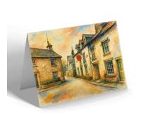 NOTELET - Ye Olde Red Lion Hotel, Hawkshead - Vintage Art Style