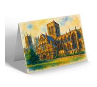 NOTELET - York Minster from the South - Vintage Art Style
