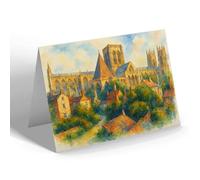 NOTELET - York Minster from the Walls on the North - Vintage Art Style