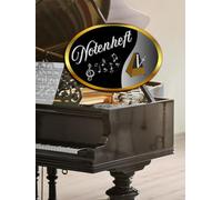 Notenbuch Keyboard Notenheft Klavier Musikunterricht Akkordeon Notenlinienheft Große Lineatur Klavierunterricht Anfänger Piano Orgelbuch DIN A4 ... Notensysteme Musiker Celesta A10A