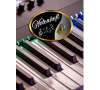 Notenbuch Keyboard Notenheft Klavier Musikunterricht Akkordeon Notenlinienheft Große Lineatur Klavierunterricht Anfänger Piano Orgelbuch DIN A4 ... Notensysteme Musiker Celesta A09A