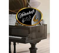 Notenbuch Keyboard Notenheft Klavier Musikunterricht Akkordeon Notenlinienheft Große Lineatur Klavierunterricht Anfänger Piano Orgelbuch DIN A4 ... Notensysteme Musiker Celesta A10A