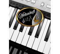 Notenbuch Keyboard Notenheft Klavier Musikunterricht Akkordeon Notenlinienheft Große Lineatur Klavierunterricht Anfänger Piano Orgelbuch DIN A4 ... Notensysteme Musiker Celesta A12A