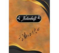 Notenheft Klavier Notenbuch Keyboard Musikunterricht Akkordeon Notenlinienheft Große Lineatur Klavierunterricht Anfänger Piano Orgelbuch DIN A4 ... Notensysteme Musiker Celesta 02B13