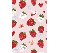 Notepad A5, 80 pages.: Cute strawberries aesthetics.