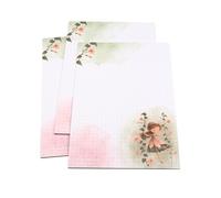 Notepad DIN A5.25 Sheets, Pack of 2, Squared Notepaper, Writing Pad, Lovingly Illustrated, Flower Girl Design, School, Office, Everyday, Home Office, Projects, DIY, Office Supplies, Gift Idea