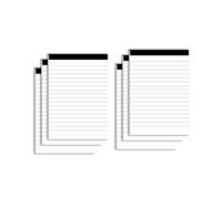 Notepad for Daily Planning and Organization of Work - 4" x 6" Lined Paper - Thick Bright White Paper - 30 Pages - Note Pads Ruled Pages - Pack of 6
