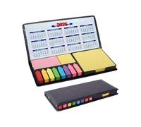 Notepad holder made of PVC leather, modern design. The calendar has double glued paper pages for smooth writing and easy tearing off the office calendar notepad