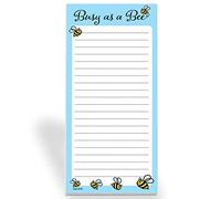 Notepad - Planner Pad - Grocery List Pad - Meal Planning Pad - Daily To do List Pad - Shopping List Pad Size (210 x 99mm) 52 Pages - Busy as a Bee #1575