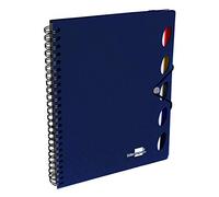 Notepad Spiral liderpapel A5 Micro Executive Lid Polypropylene 100H 80 g Table 5 mm 5 Dividers with Elastic. Blue