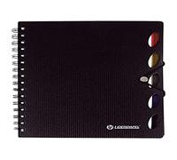 Notepad Spiral liderpapel A5 Micro Executive Lid Polypropylene 100H 80 g Table 5 mm 5 Dividers with Elastic. Black