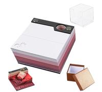 Notepad, Sticky Notes, Detachable Art Pad with Pen Holder - Tear Temple, Art Sticker Notepad, Non-stick Memo Pad for DIY, Office Sculpture, Notes