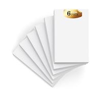 Notepads 3x5, 6 Pack Small Note Pads, Server Note Pads, Scratch Pads 3x5, Memo Pads White Paper, 50 Sheets per Blank Note pads 3x5, Small Writing Pads Pocket Notepads for Office School Home Supplies