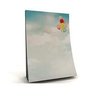 Notepads DIN A5 Set of 2 with Balloons Motif - 50 Sheets, 90 g/m² Paper, Printed on One Side, Notepad & Letter Pad for Office and Everyday Use