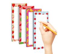 Notepads in Fruit Design, Cute Liquid Writing, Easy to Tear Off - Lined Note Paper for Home, School, Classroom, for Home Office, School, Outdoor, Everyday, Learning, Shopping List, F