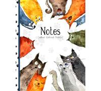NOTES: "aBout CuRiouS ThinGs" | Curious Kitty Cat Notebook | 8.5 x 11 inch | 120 Pages | Fun Cat Art | Cat Lovers, Fur Moms, Felines