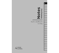 Notes Alfabetyczny: Zeszyt z Indeksem A-Z do nauki słówek, na hasła, przepisy i adresy - (15,24 x 22,86 cm - w linię - 4 strony na literę)
