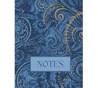NOTES: Blue Gold Swirl Patterned Notebook KDP Journal