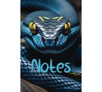 Notes: Blue Viper Snake Notebook For Kids, Teens And Adults - 120 Lined Pages - 6x9 Inch A5 Size Glossy Cover - Great Gift For Reptile Fans