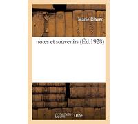 notes et souvenirs by CLAVER-M New 9782329275024 Fast Free Shipping<-