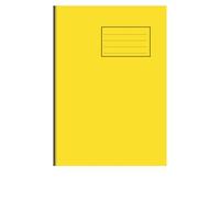 Notes Exercise Book A4 96 pages 8mm Ruled and Margin Yellow cover - Pack of 10
